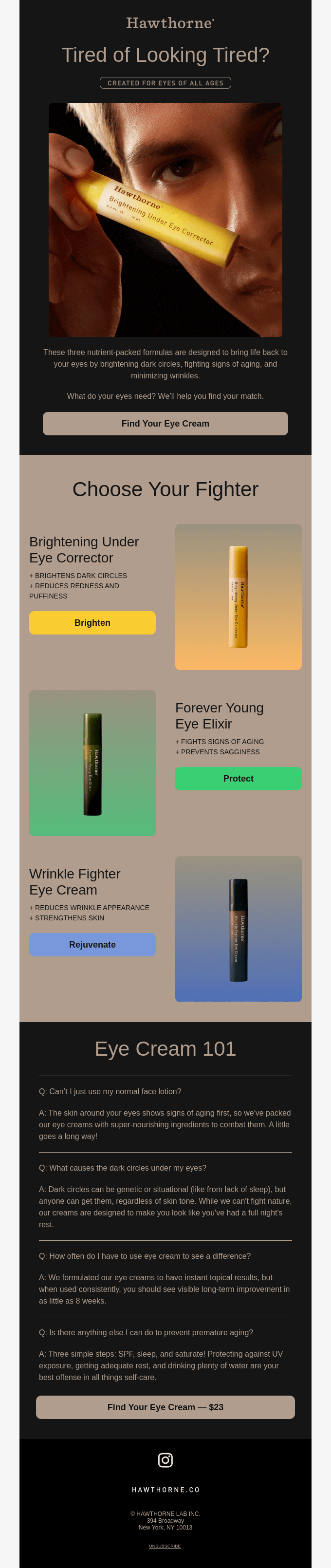 Our all-new eye cream is for every face