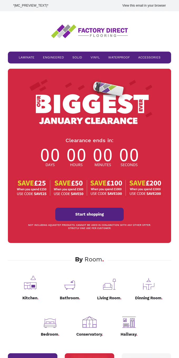 Our January Clearance Must End Soon!