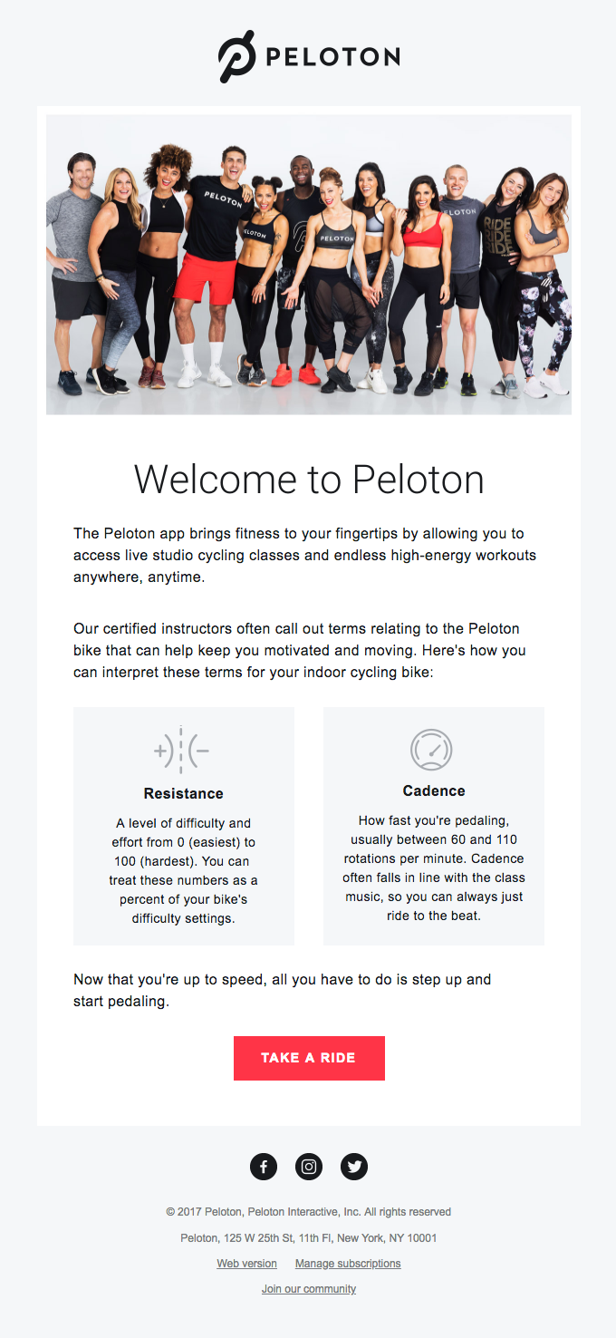 Peloton: Welcome to the Peloton app