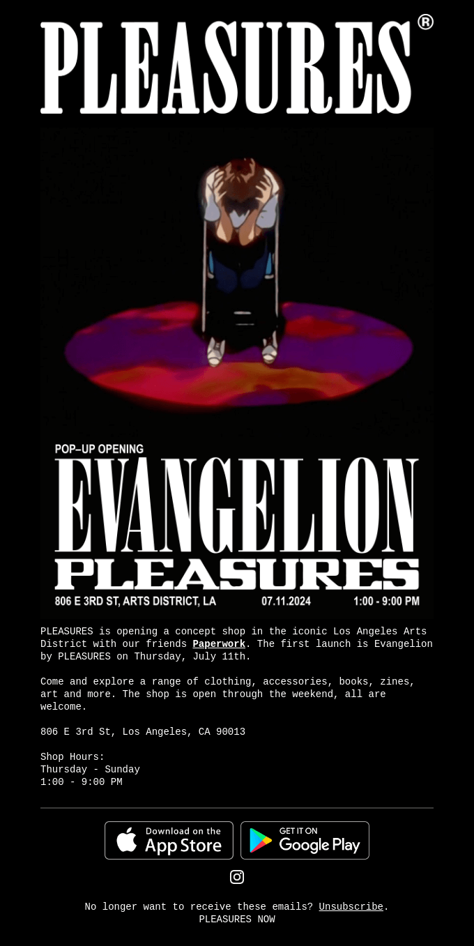 PLEASURES Opening Concept Shop in LA