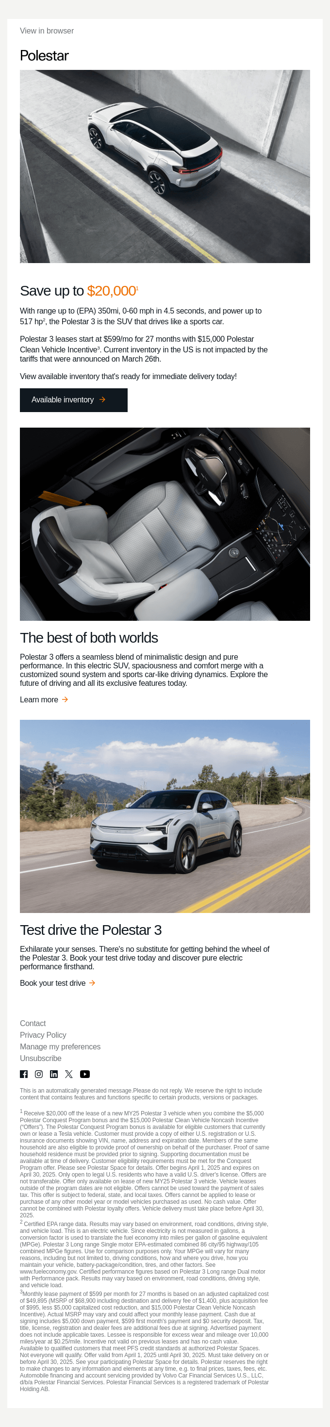 Polestar 3: Performance as an art form
