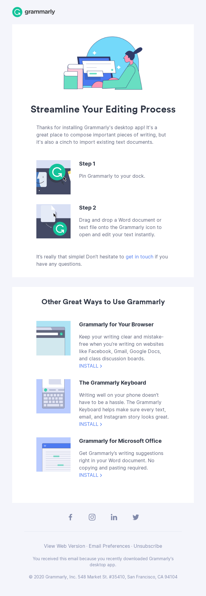 Pro tip for using Grammarly's desktop app