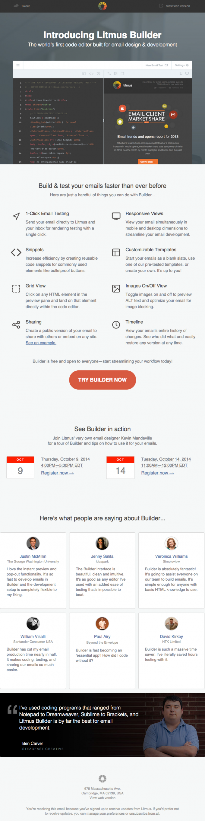 Code emails like it’s 2014