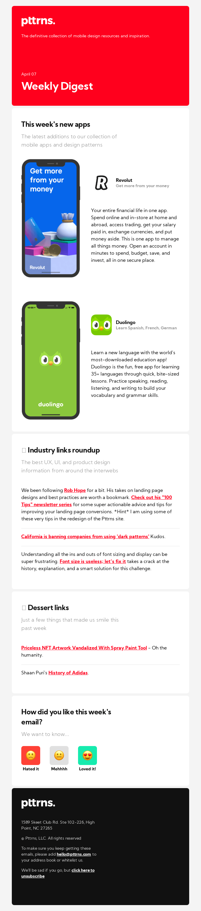 Pttrns Weekly - Revolut and Duolingo