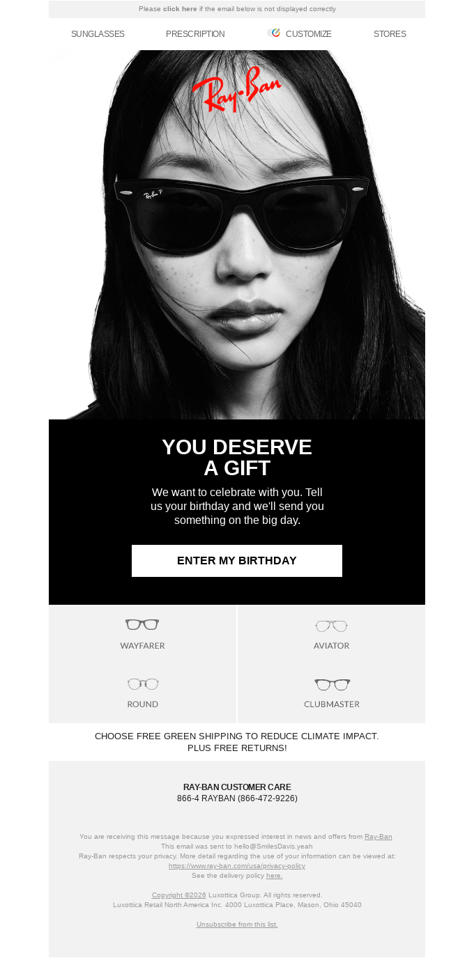 Get a birthday reward on us