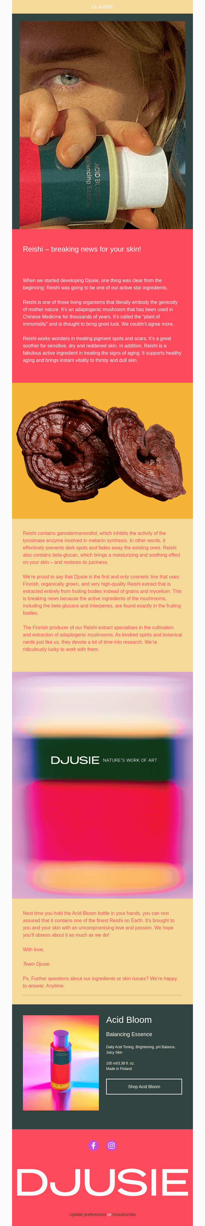 Reishi – breaking news for your skin!