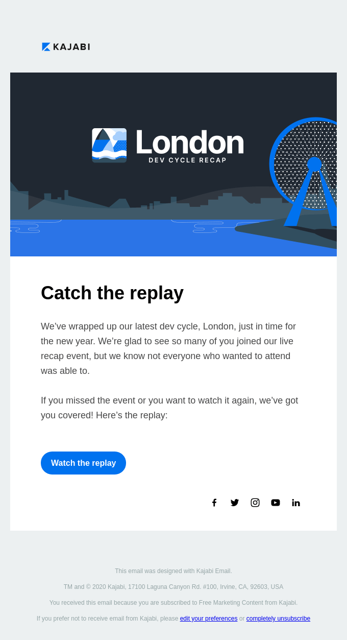 Replay inside: London dev cycle recap