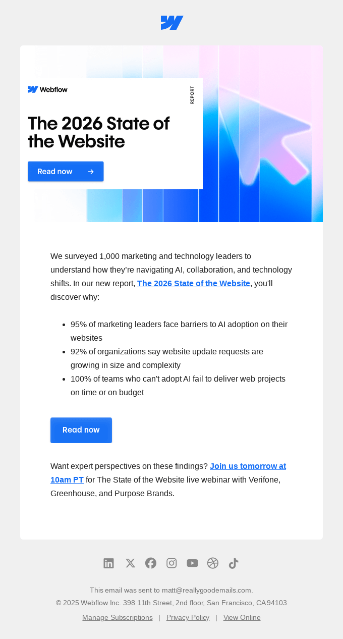 [Report] The 2026 State of the Website 📈