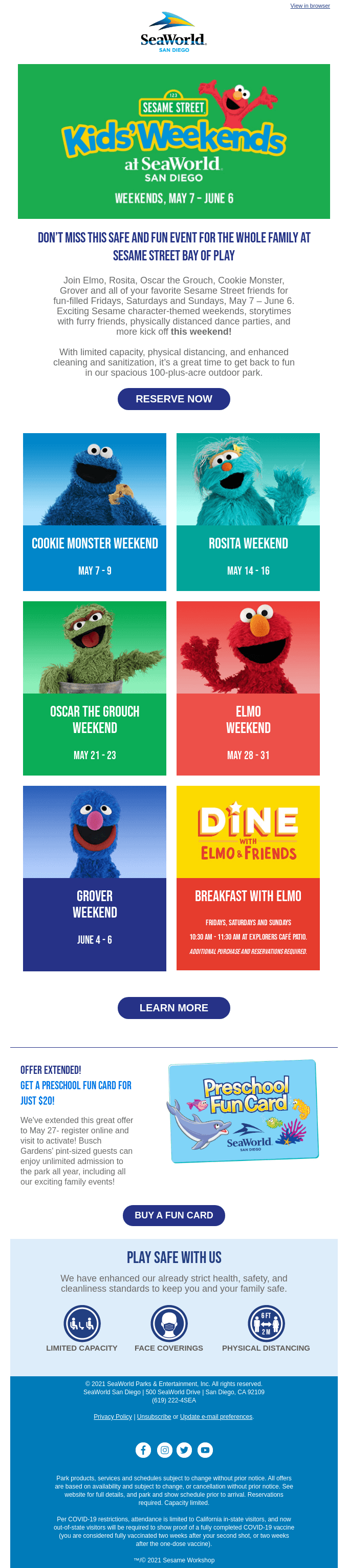 Reservations are Open! Sesame Street Kids' Weekends Begin Tomorrow 🥳