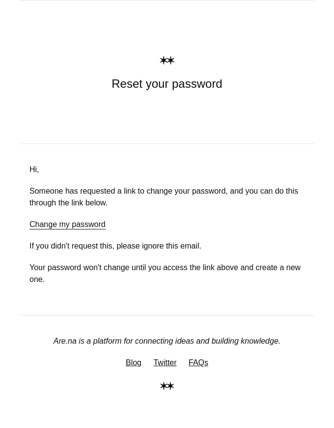 Reset password instructions