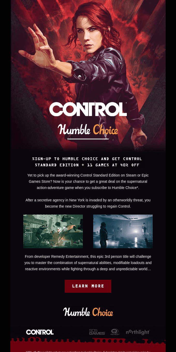 Save on Control Standard Edition with Humble Choice.