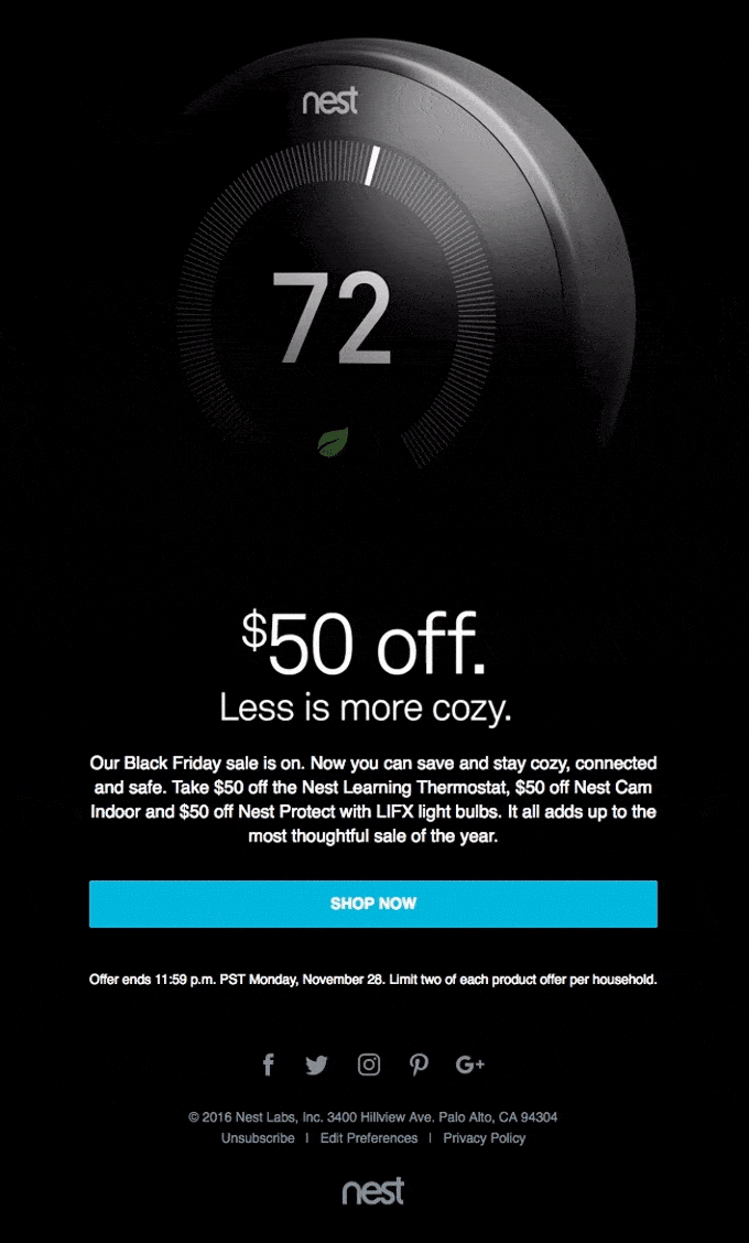 Save up to $150 on Nest products.