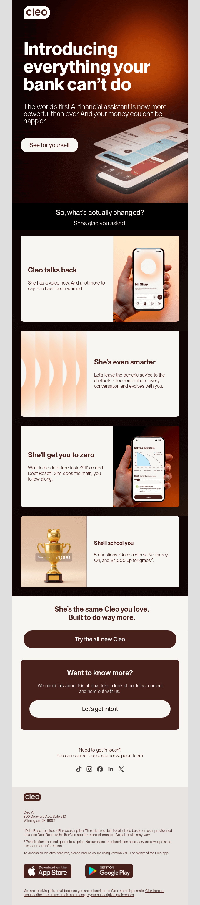 Say hello to the all-new Cleo