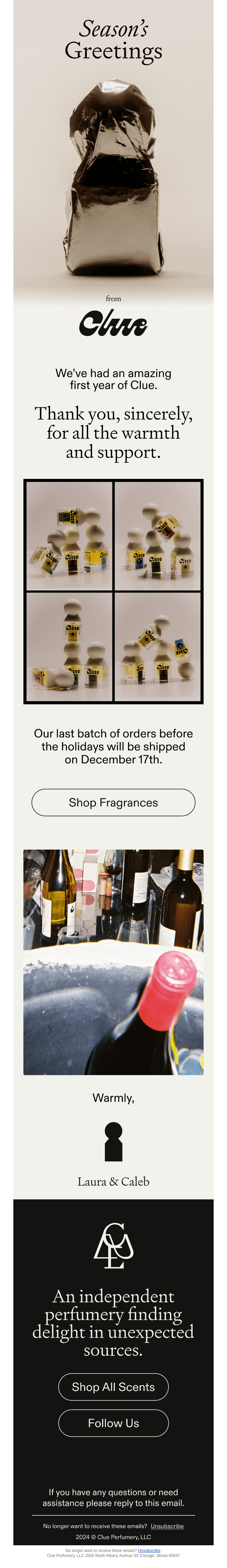 Season’s Greetings from us at Clue