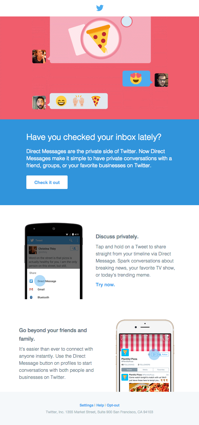 The Fathom & Draft, see what’s new with Direct Messages on Twitter.