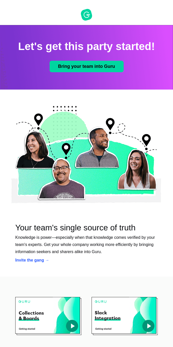 Share the power of Guru with your team