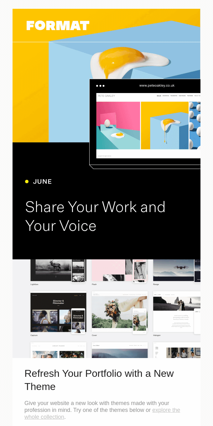 Share Your Work and Your Voice with Format