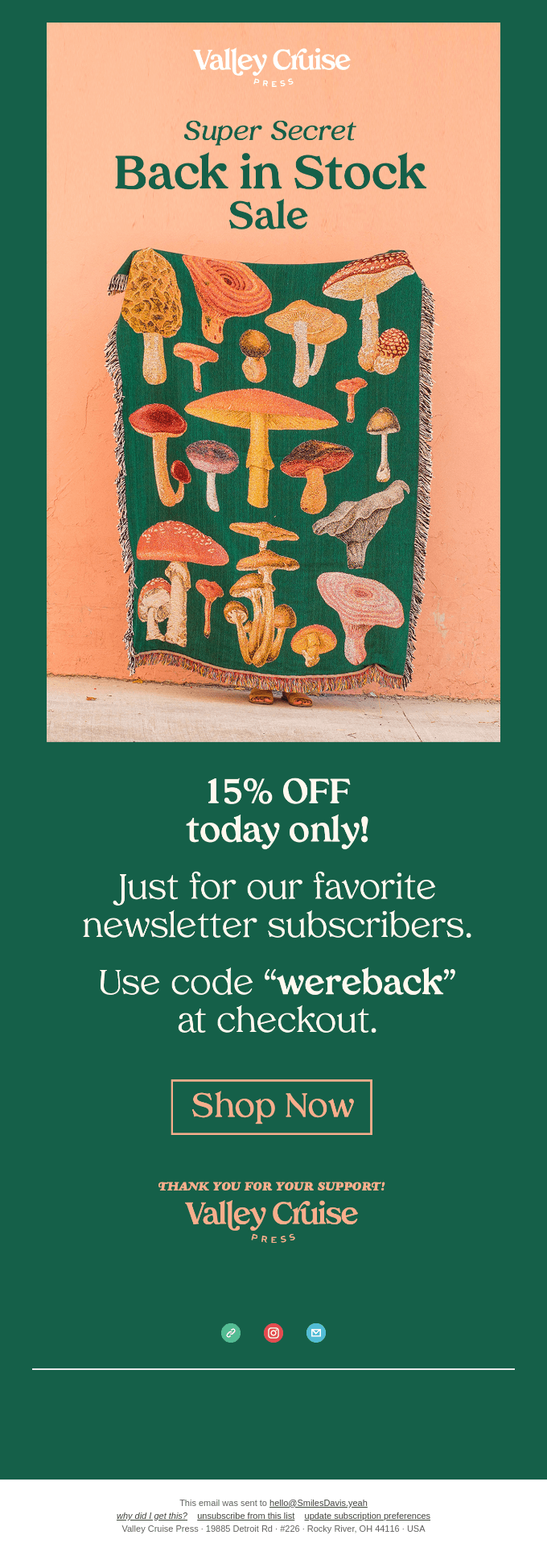 Shhh...Secret 15% Off Sale Today Only 😉