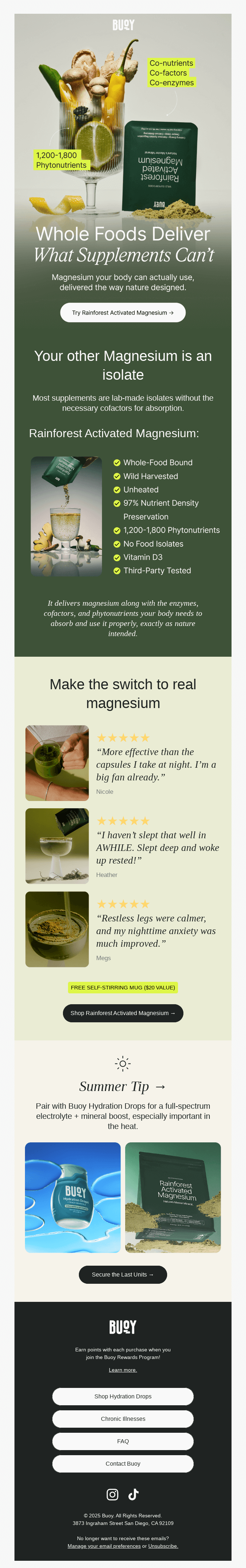 “Slept the best I have in weeks.”