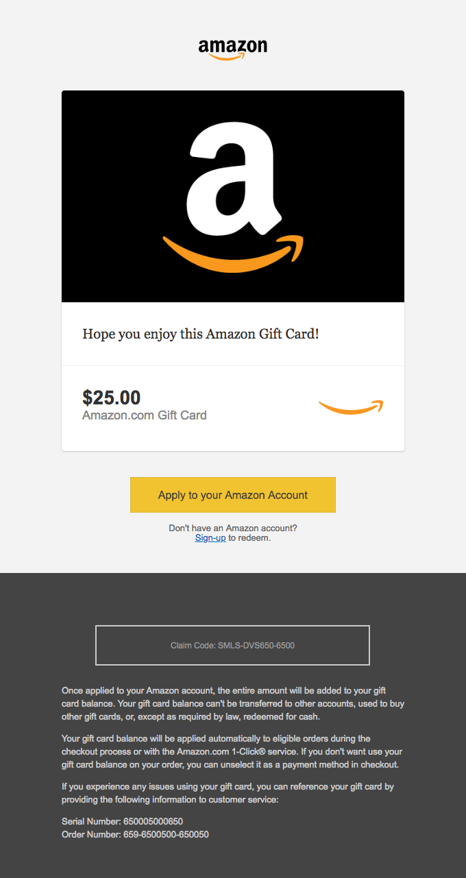 How to redeem a gift card if you don't have it on your account in