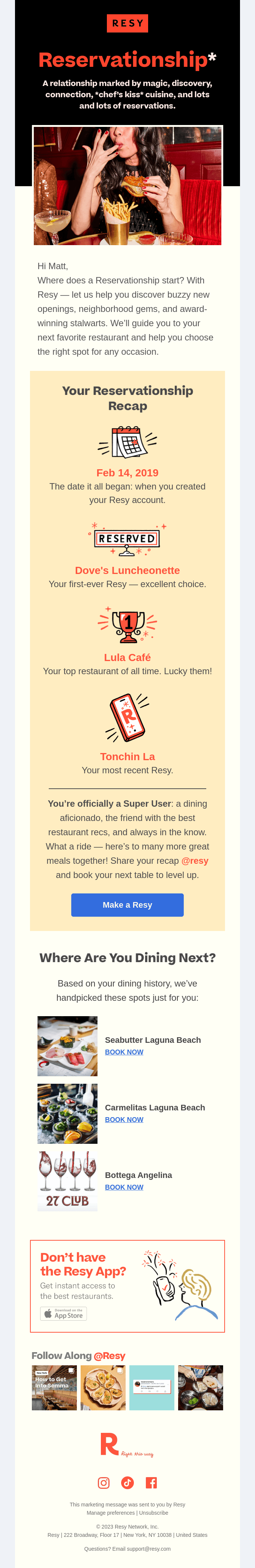 Smiles Davis, your Reservationship in Review is here.