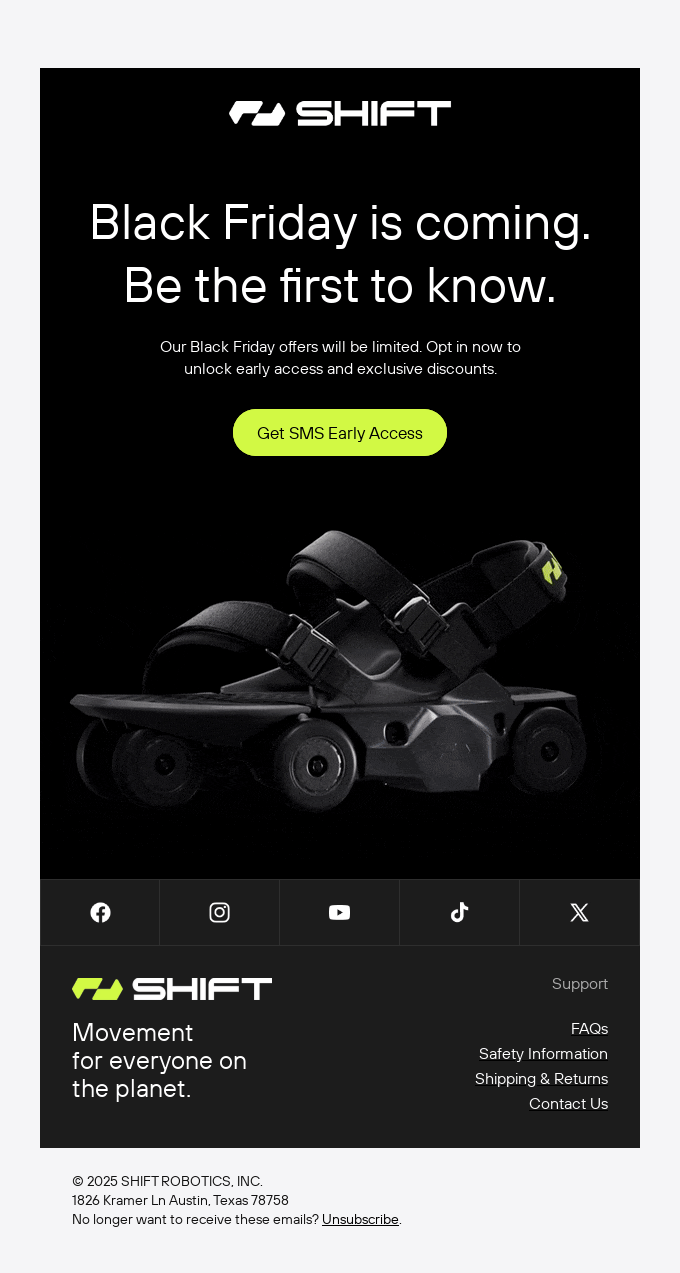 SMS subscribers get Black Friday deals first