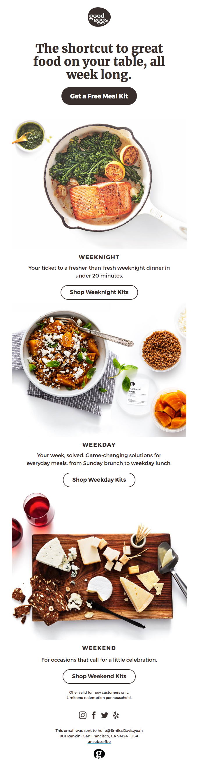 Solve your week with a free meal kit!