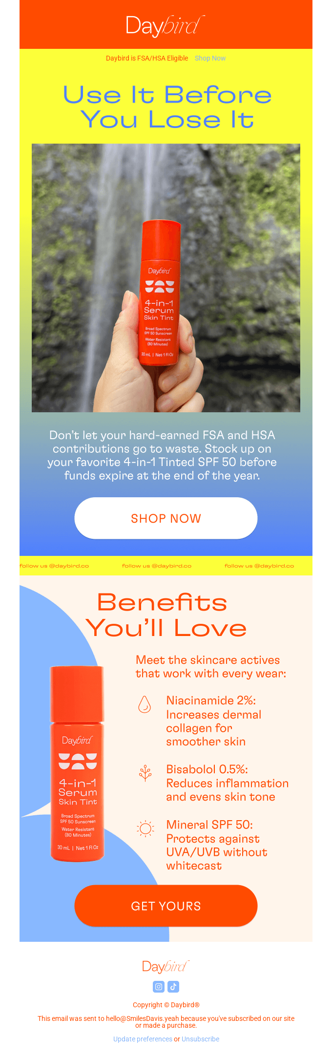 Stock up on SPF with your FSA/HSA ☀️