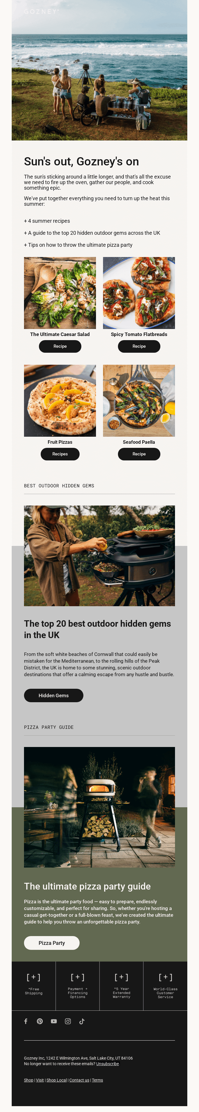 Sun's Out. Gozney's On.