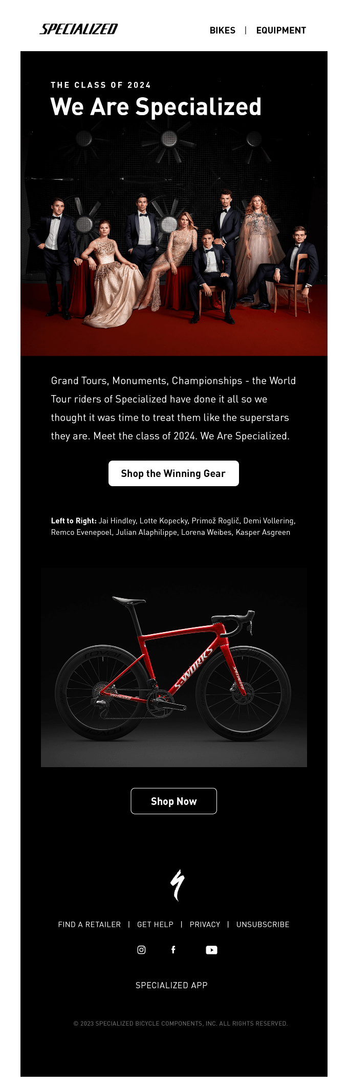 Superstars of the Road Like You Have Never Seen Them from Specialized