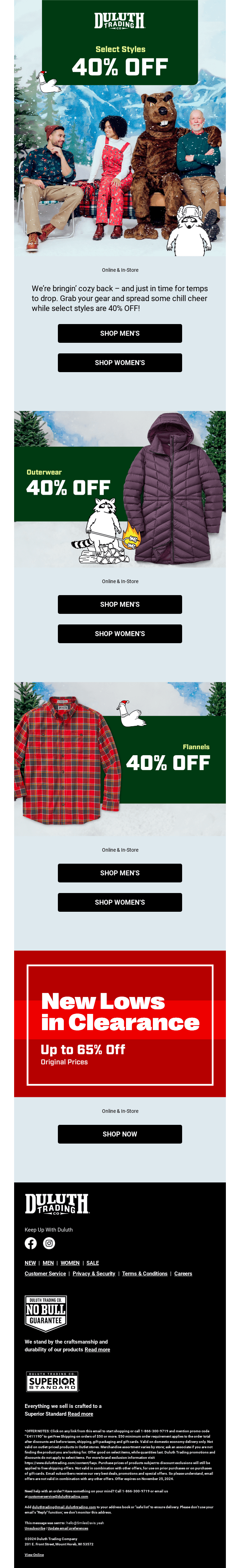 Take 40% OFF Select Cold-Weather Gear