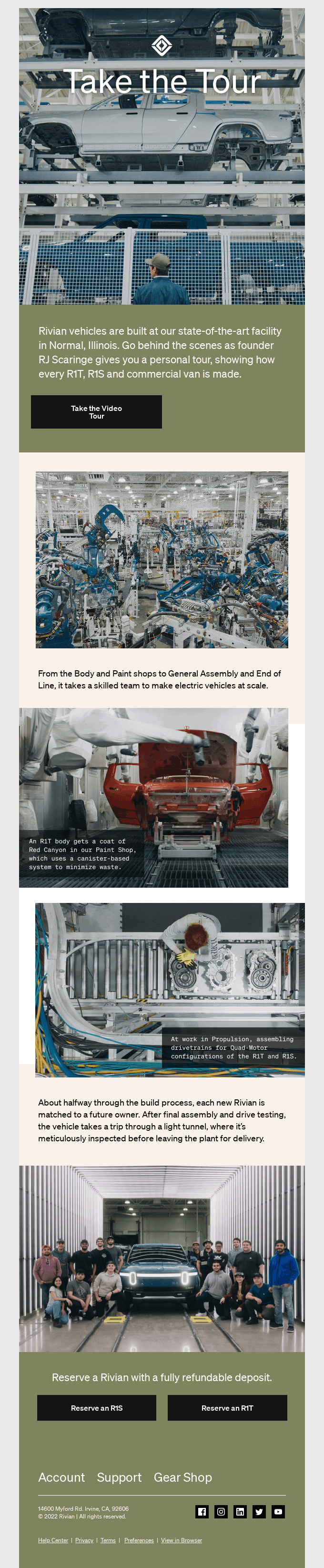 Take a Tour of the Rivian Plant