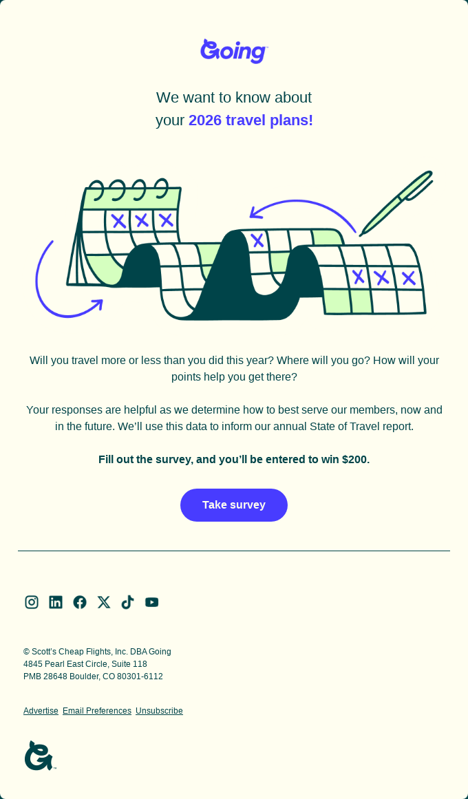 Tell us about your 2026 travel plans 💬