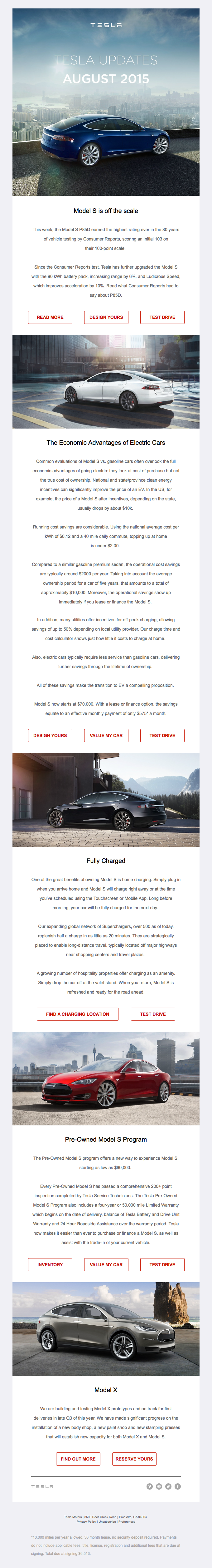 Tesla Updates: August 2015