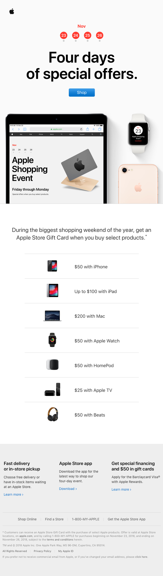 The Apple Shopping Event. Now through Monday