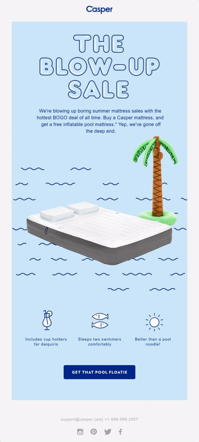 The Blow-Up Sale: Make a splash this summer with your new Casper pool mattress