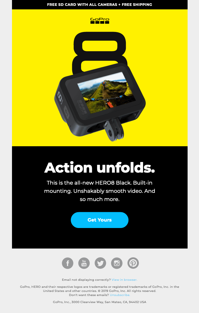 The bold new HERO8 Black is here. from GoPro - Desktop Email View ...