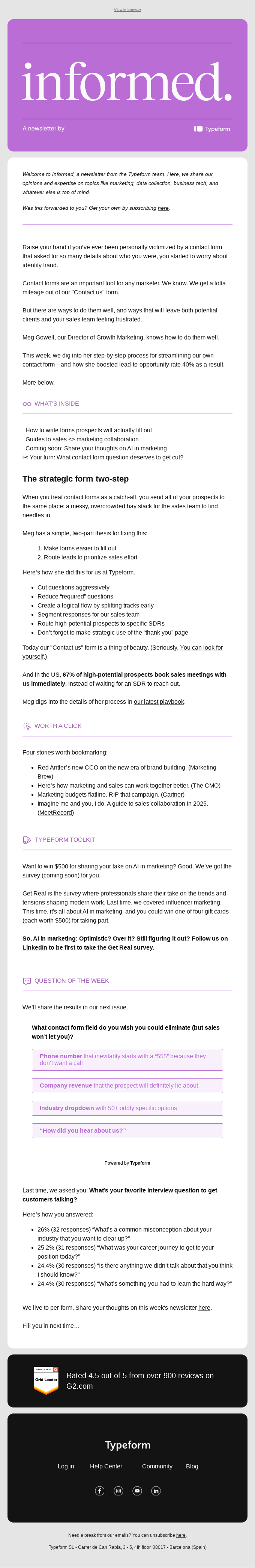 the “Contact Us” form that lands a 67% booking rate