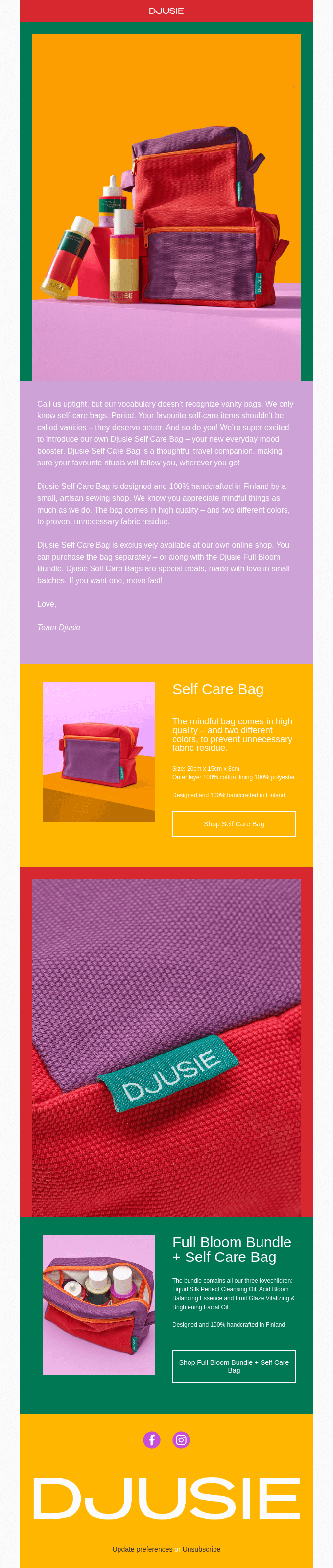 The first Djusie Self Care Bags are here!