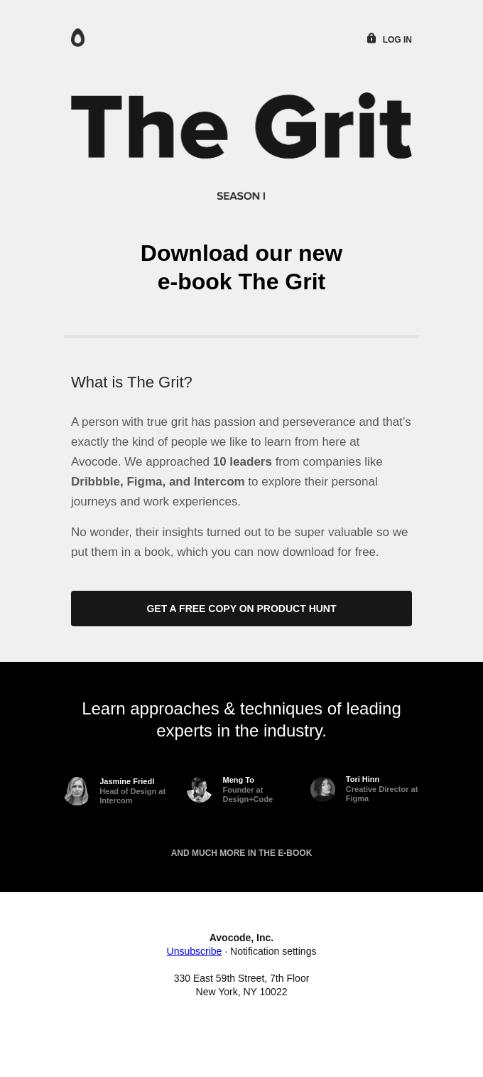 The Grit Free E-book - Greatest Design Stories
