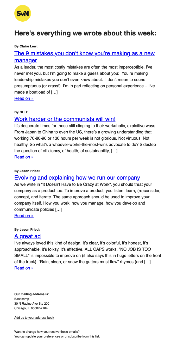 The latest posts from SvN