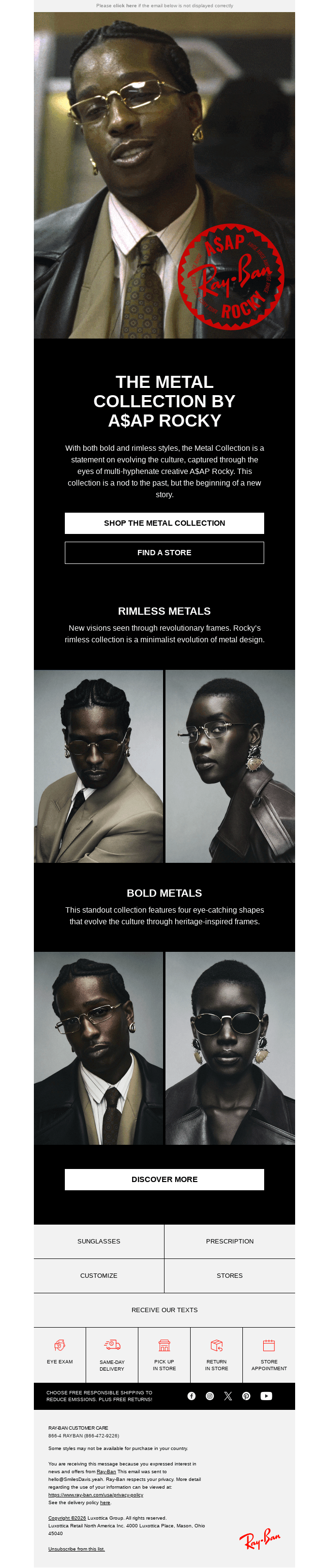 The Metal Collection by A$AP Rocky for Ray-Ban