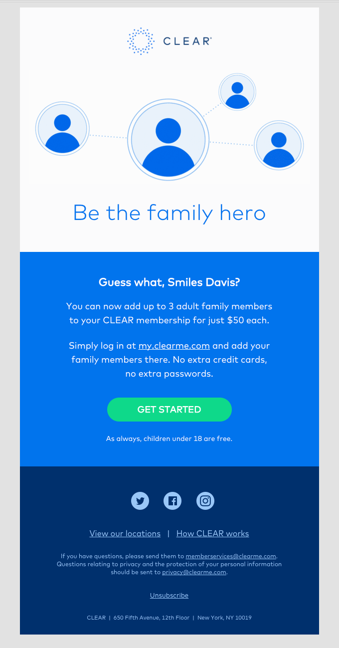 The new CLEAR family plan is here