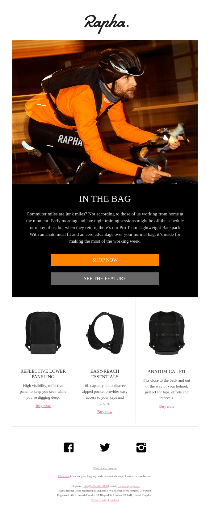 The new Pro Team Lightweight Backpack