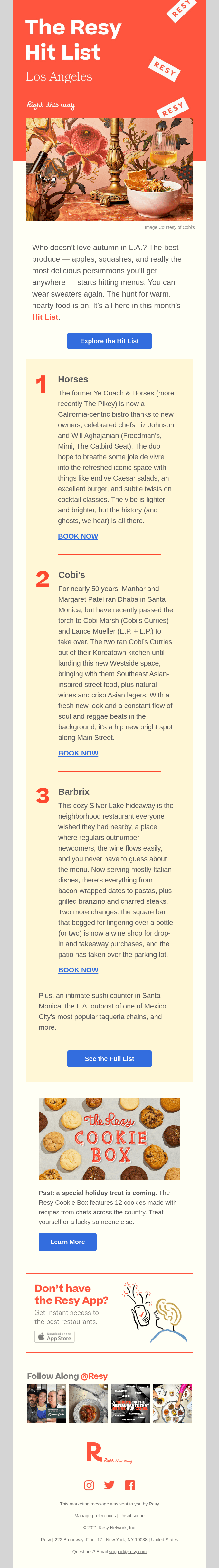 The November Hit List: Horses, Cobi’s, Barbrix, and More