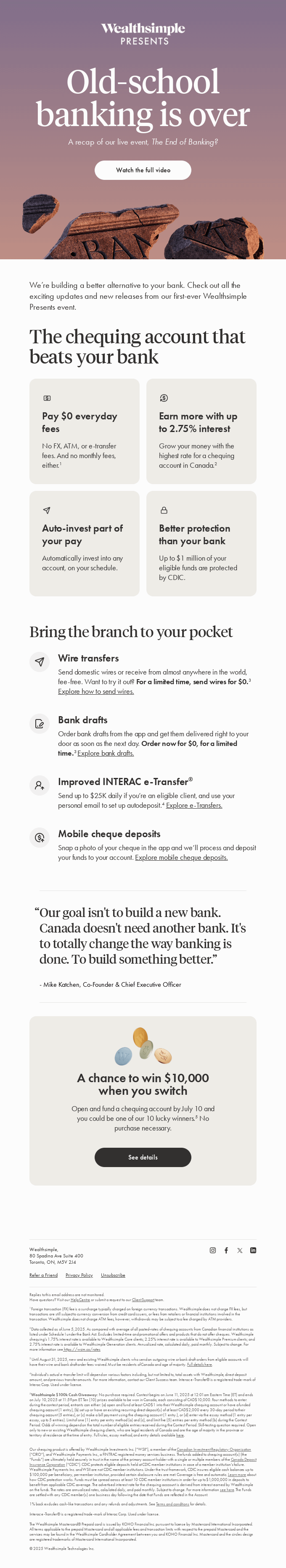 The recap: Wealthsimple Presents - The End of Banking