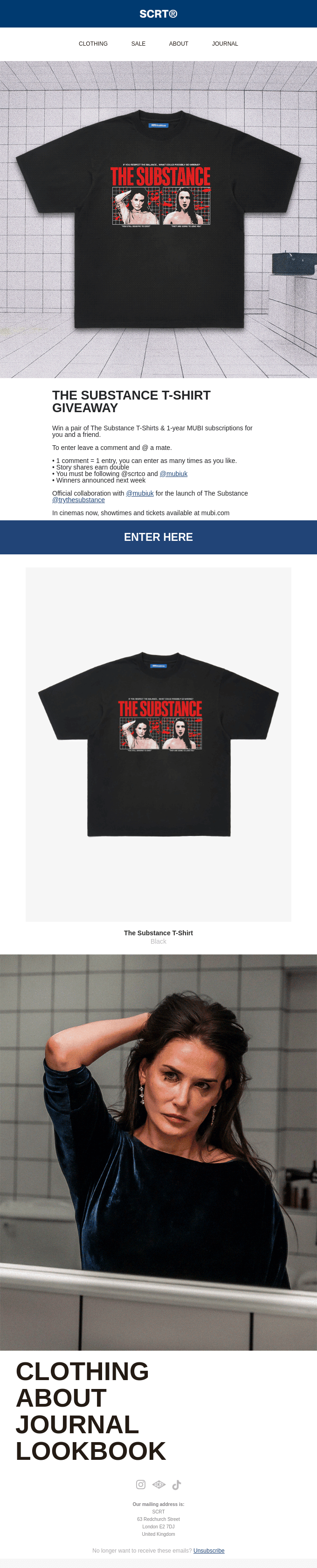 THE SUBSTANCE T-SHIRT GIVEAWAY | COLLAB WITH MUBI 💉