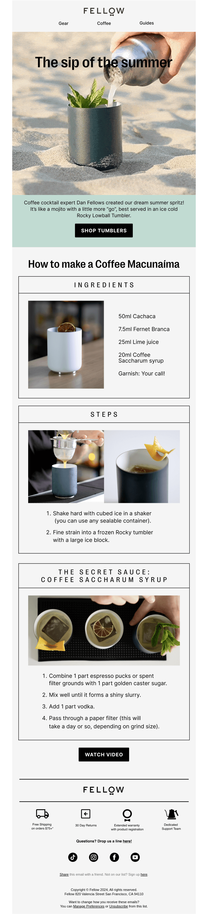 The ultimate summer coffee cocktail by Dan Fellows