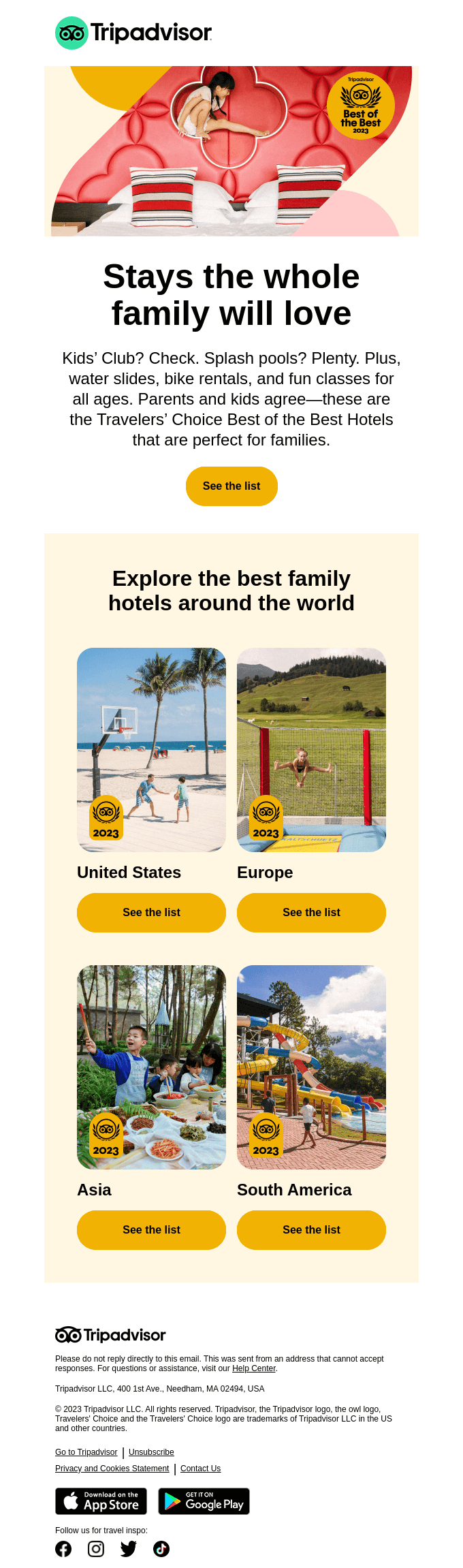 The world's best hotels—according to families