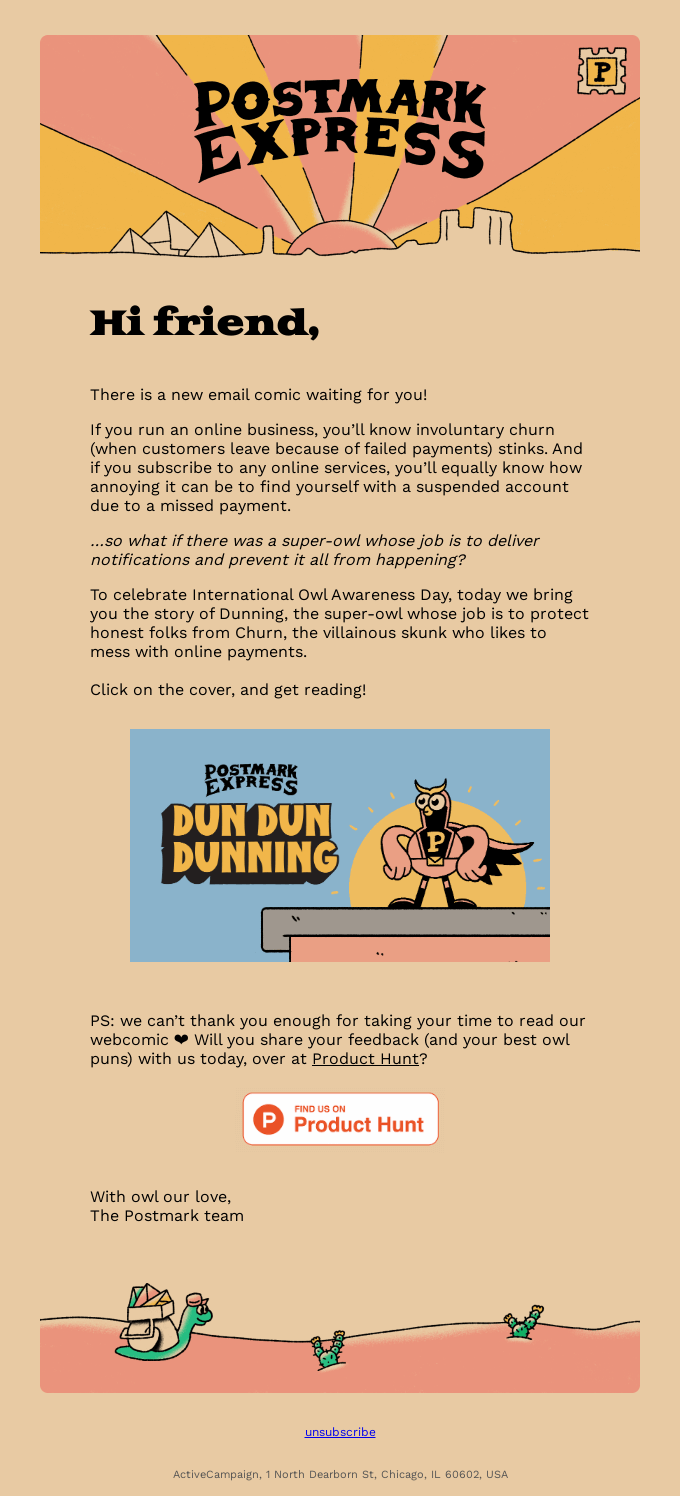 There's a new comic waiting for you 🦉🦨